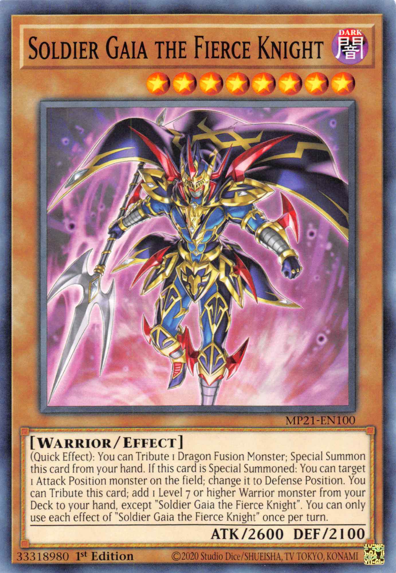 Soldier Gaia The Fierce Knight [MP21-EN100] Common | Game Master's Emporium (The New GME)