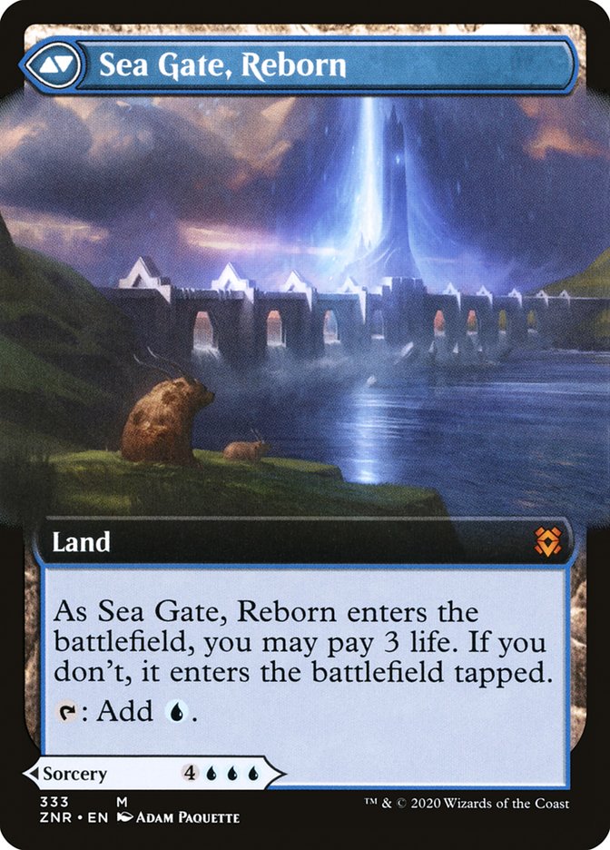 Sea Gate Restoration // Sea Gate, Reborn (Extended Art) [Zendikar Rising] | Game Master's Emporium (The New GME)