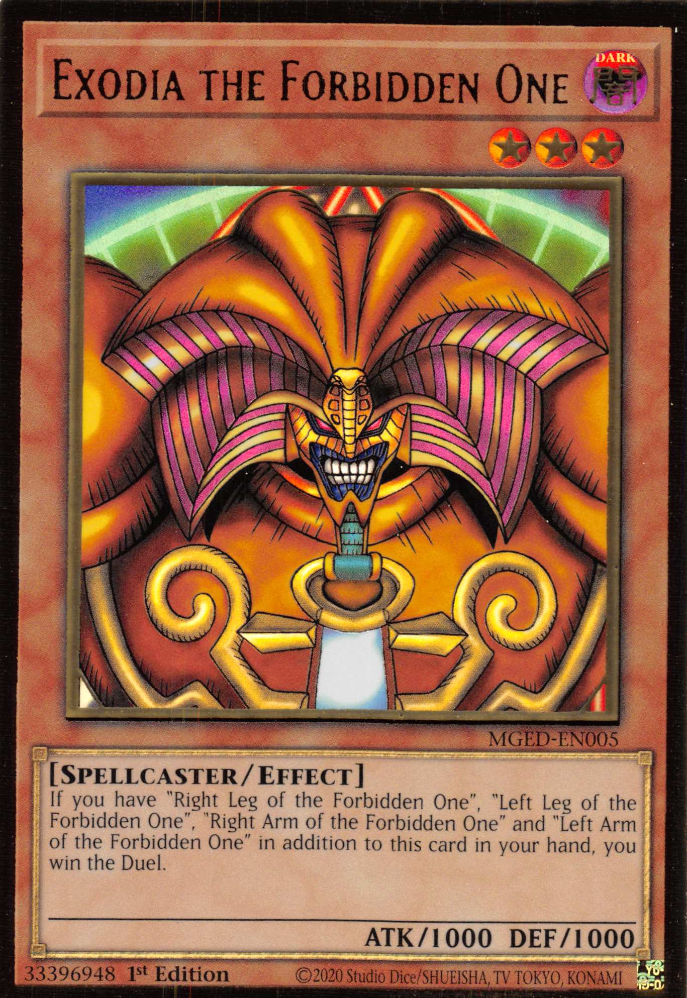 Exodia the Forbidden One [MGED-EN005] Gold Rare | Game Master's Emporium (The New GME)