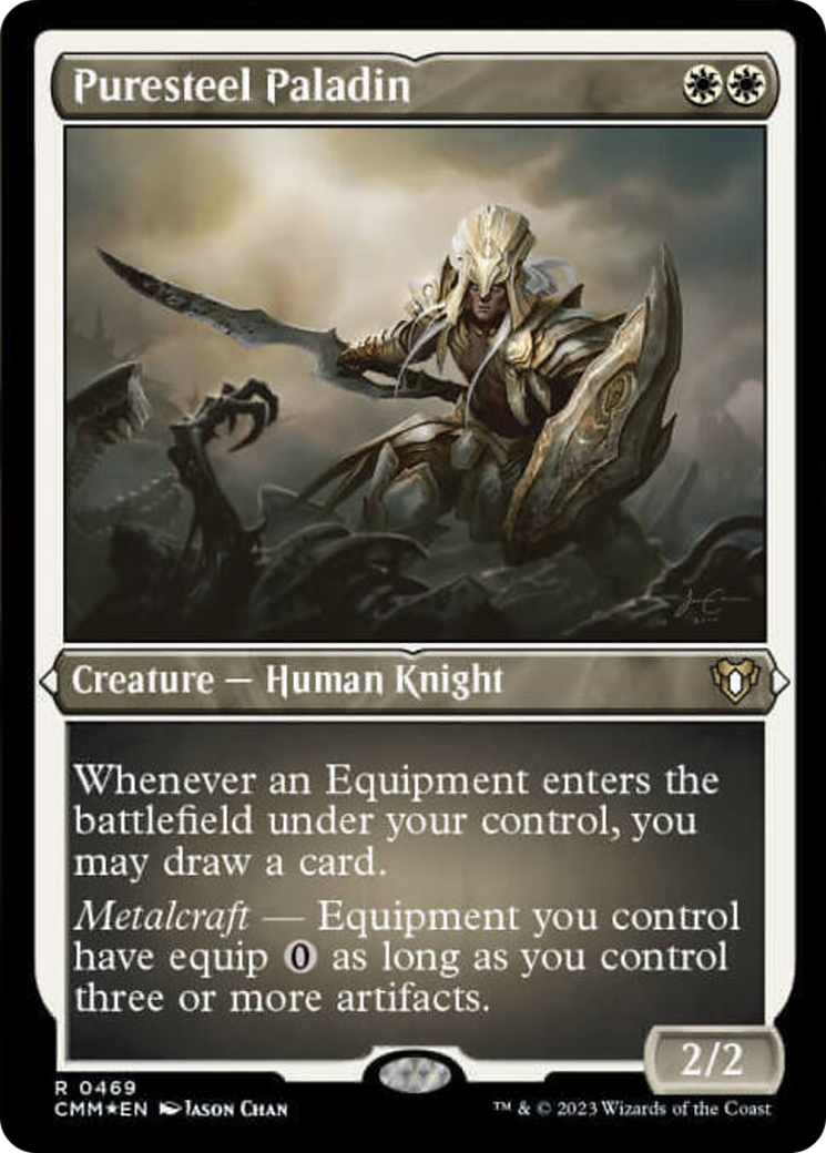 Puresteel Paladin (Foil Etched) [Commander Masters] | Game Master's Emporium (The New GME)