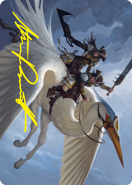 Gryffwing Cavalry Art Card (Gold-Stamped Signature) [Innistrad: Crimson Vow Art Series] | Game Master's Emporium (The New GME)