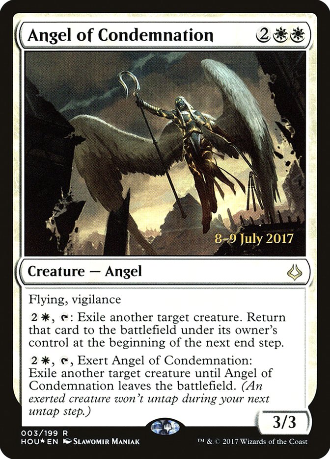 Angel of Condemnation [Hour of Devastation Prerelease Promos] | Game Master's Emporium (The New GME)