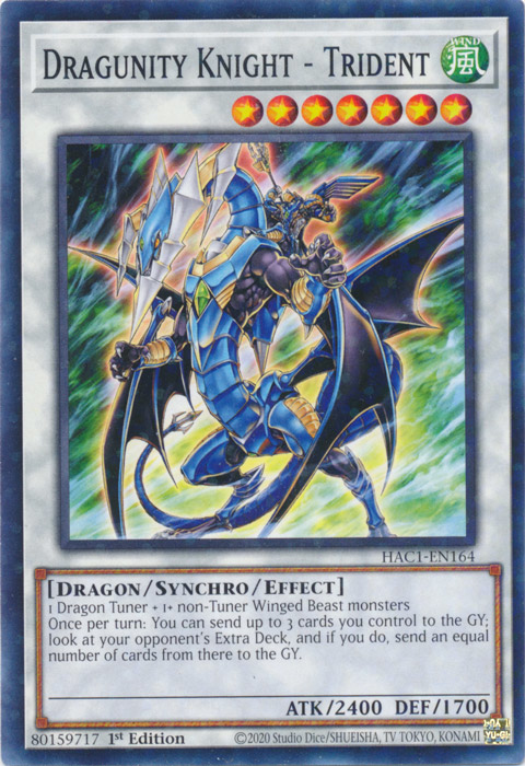 Dragunity Knight - Trident (Duel Terminal) [HAC1-EN164] Common | Game Master's Emporium (The New GME)