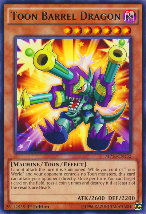 Toon Barrel Dragon [MP16-EN132] Rare | Game Master's Emporium (The New GME)