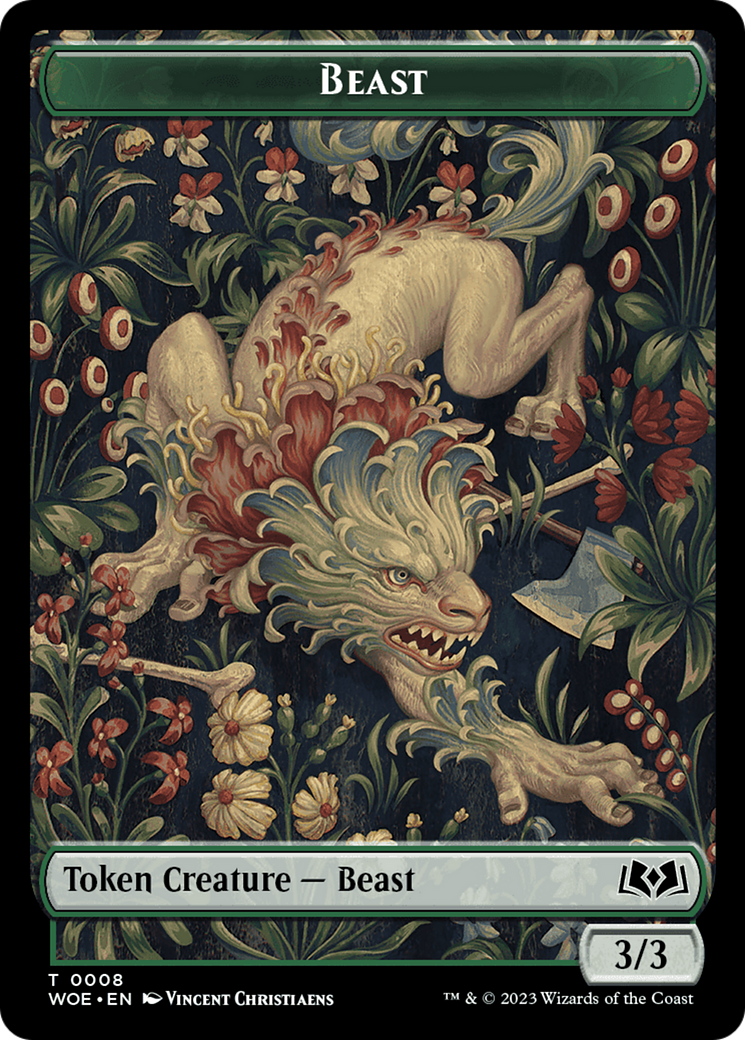 Beast Token [Wilds of Eldraine Tokens] | Game Master's Emporium (The New GME)