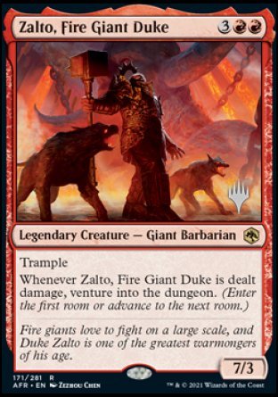Zalto, Fire Giant Duke (Promo Pack) [Dungeons & Dragons: Adventures in the Forgotten Realms Promos] | Game Master's Emporium (The New GME)