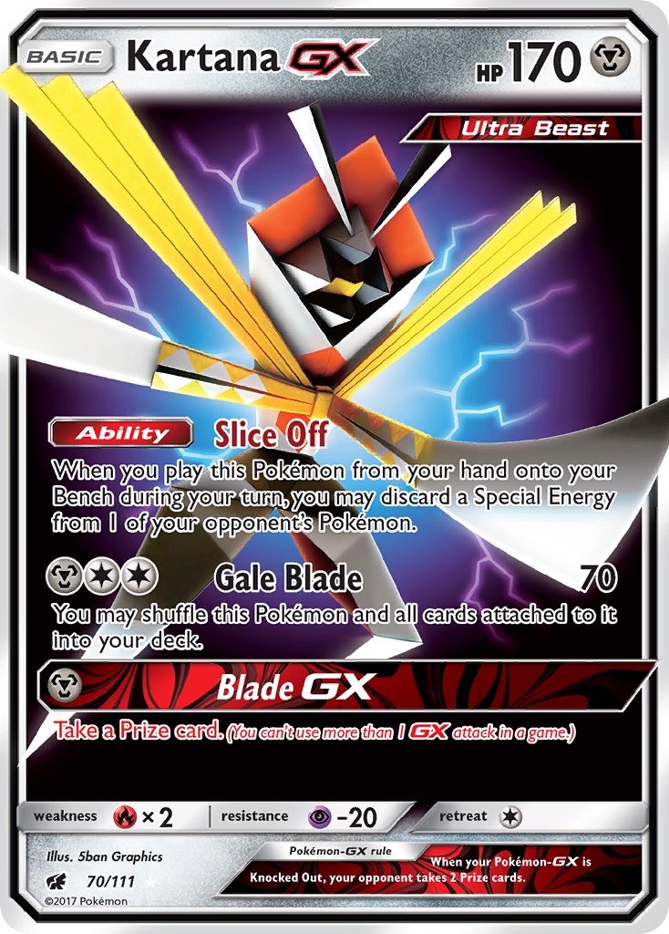 Kartana GX (70/111) [Sun & Moon: Crimson Invasion] | Game Master's Emporium (The New GME)