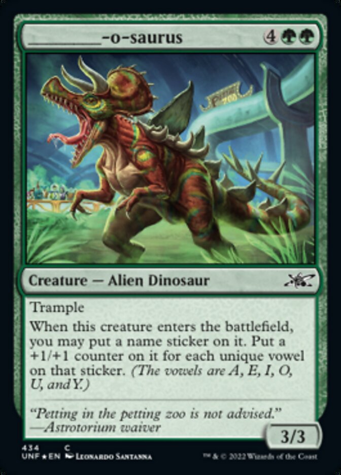 _____-o-saurus (Galaxy Foil) [Unfinity] | Game Master's Emporium (The New GME)