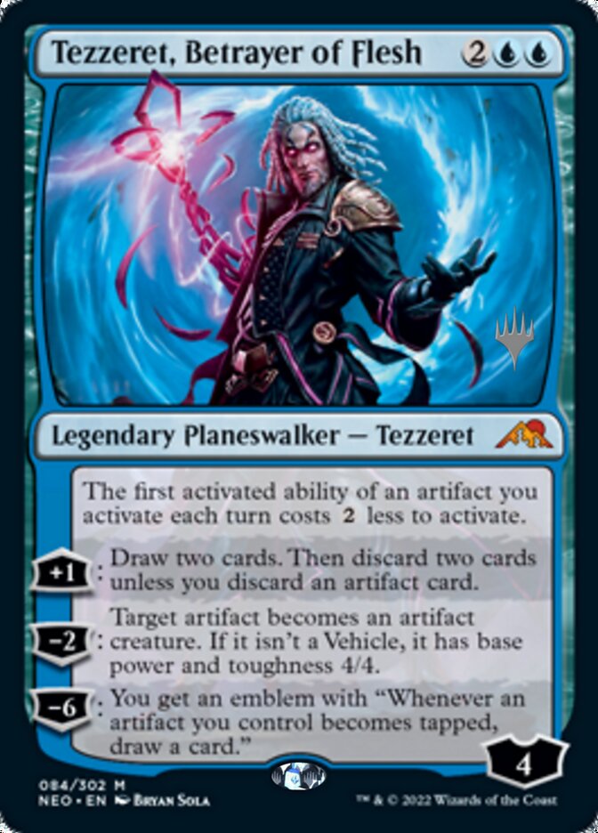 Tezzeret, Betrayer of Flesh (Promo Pack) [Kamigawa: Neon Dynasty Promos] | Game Master's Emporium (The New GME)