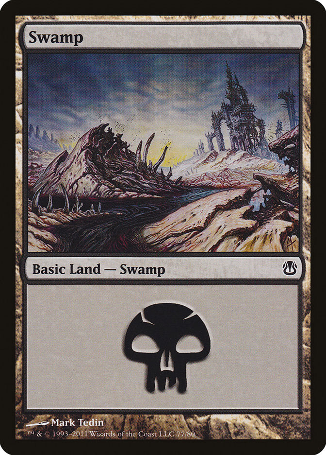 Swamp (77) [Duel Decks: Ajani vs. Nicol Bolas] | Game Master's Emporium (The New GME)