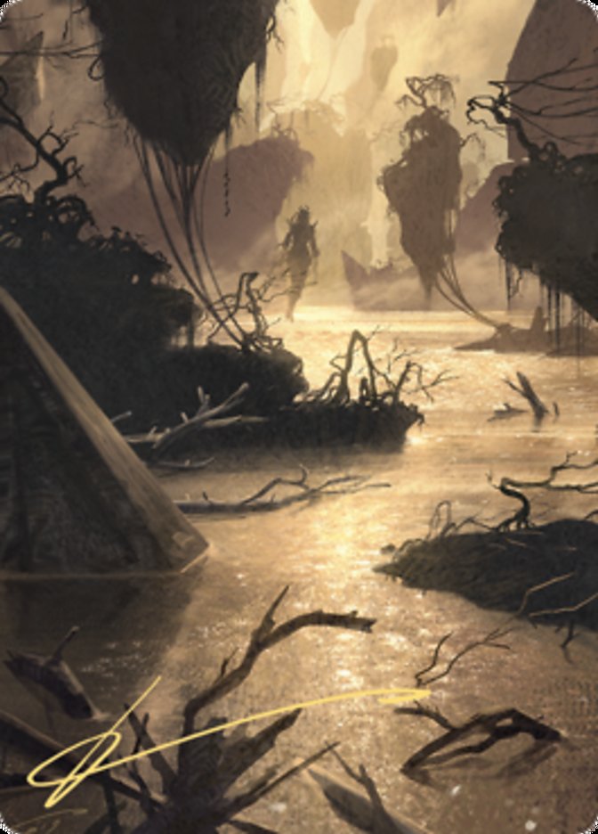 Murkwater Pathway Art Card (Gold-Stamped Signature) [Zendikar Rising Art Series] | Game Master's Emporium (The New GME)