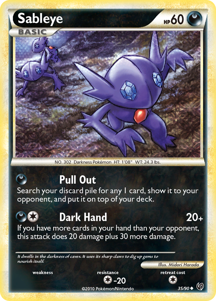 Sableye (35/90) [HeartGold & SoulSilver: Undaunted] | Game Master's Emporium (The New GME)