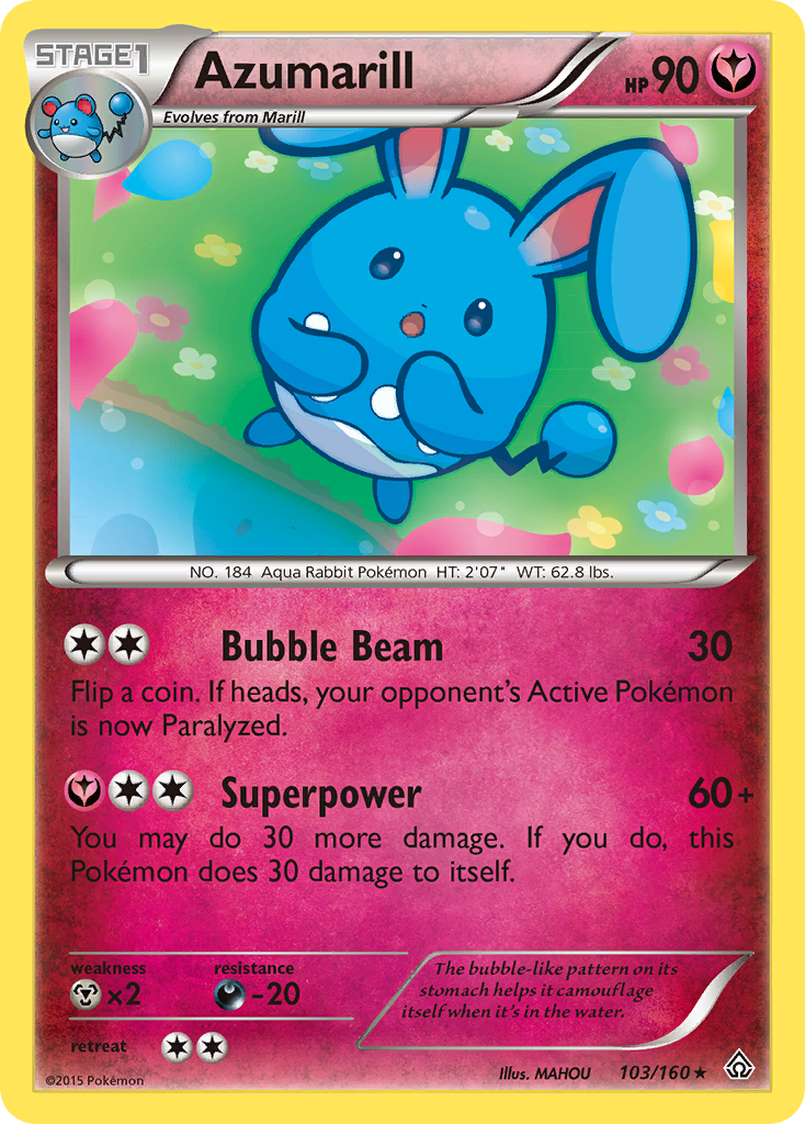 Azumarill (103/160) [XY: Primal Clash] | Game Master's Emporium (The New GME)