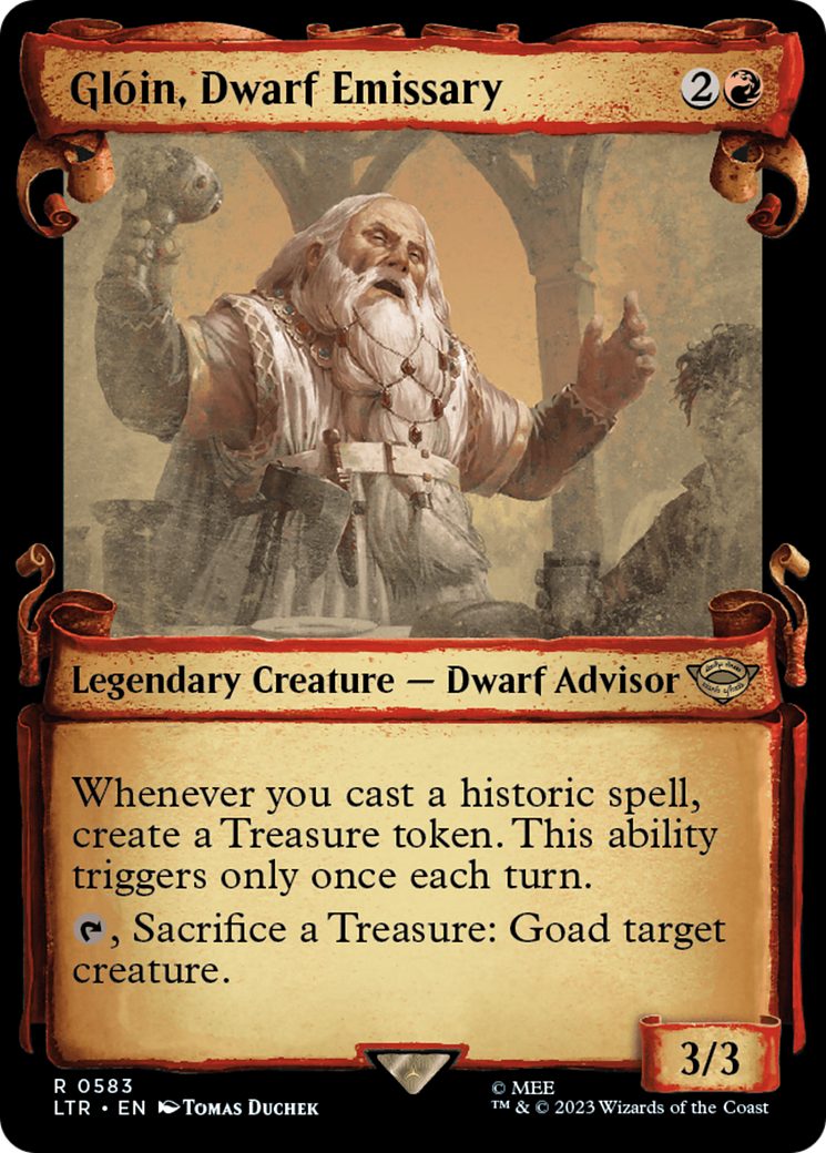 Gloin, Dwarf Emissary [The Lord of the Rings: Tales of Middle-Earth Showcase Scrolls] | Game Master's Emporium (The New GME)