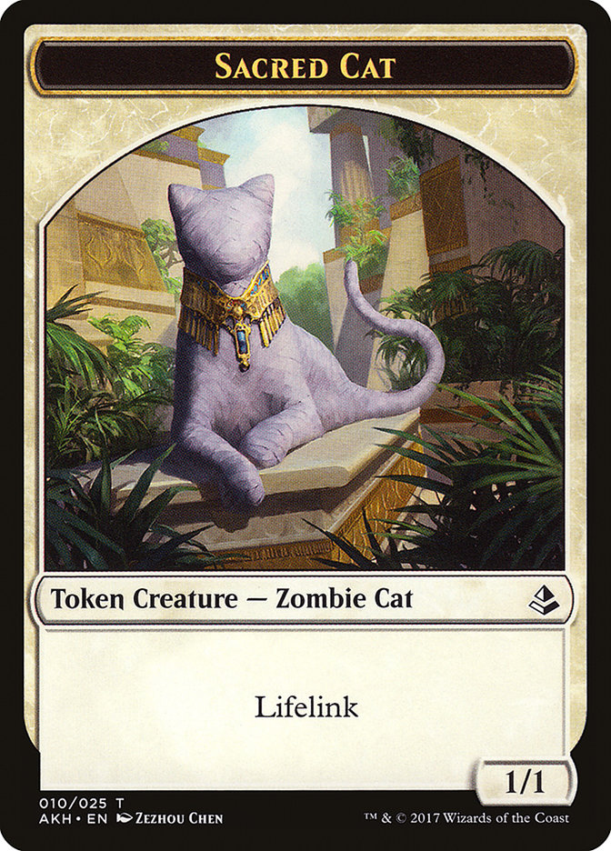 Sacred Cat Token [Amonkhet Tokens] | Game Master's Emporium (The New GME)