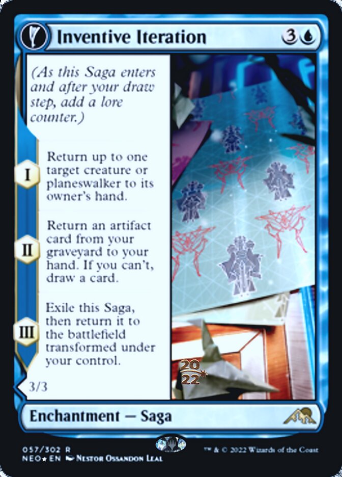 Inventive Iteration // Living Breakthrough [Kamigawa: Neon Dynasty Prerelease Promos] | Game Master's Emporium (The New GME)