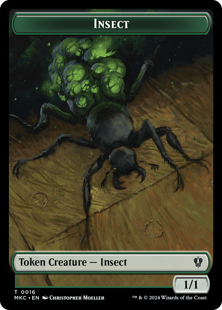 Insect (0016) // Manifest Double-Sided Token [Murders at Karlov Manor Commander Tokens] | Game Master's Emporium (The New GME)