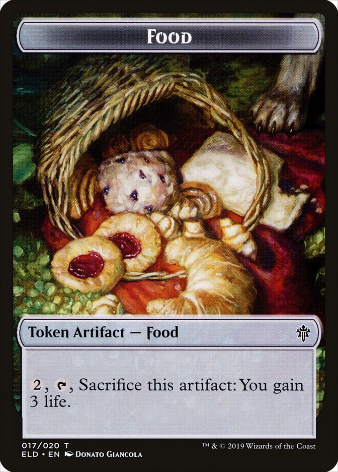 Faerie // Food (17) Double-Sided Token [Throne of Eldraine Tokens] | Game Master's Emporium (The New GME)