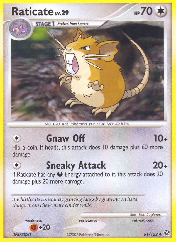 Raticate (61/132) [Diamond & Pearl: Secret Wonders] | Game Master's Emporium (The New GME)