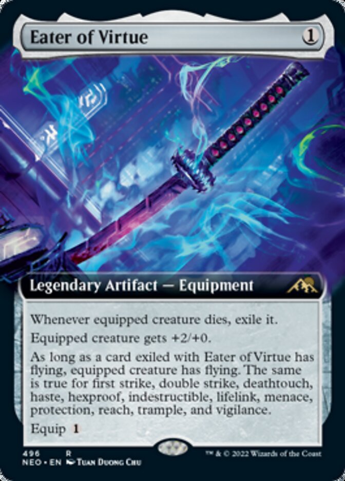 Eater of Virtue (Extended Art) [Kamigawa: Neon Dynasty] | Game Master's Emporium (The New GME)