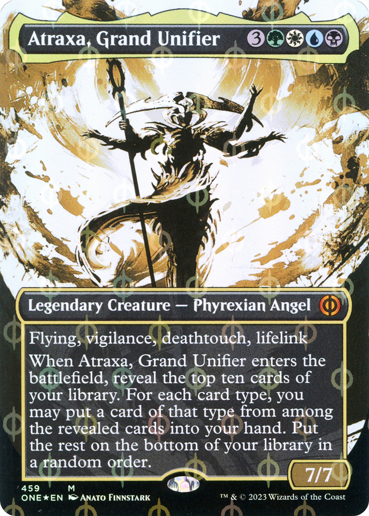 Atraxa, Grand Unifier (Borderless Ichor Step-and-Compleat Foil) [Phyrexia: All Will Be One] | Game Master's Emporium (The New GME)