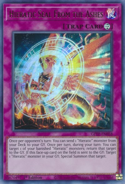 Hieratic Seal from the Ashes [GFTP-EN058] Ultra Rare | Game Master's Emporium (The New GME)