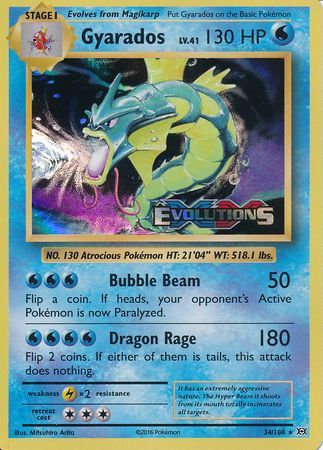 Gyarados (34/108) (XY Evolutions Prerelease) [XY: Black Star Promos] | Game Master's Emporium (The New GME)