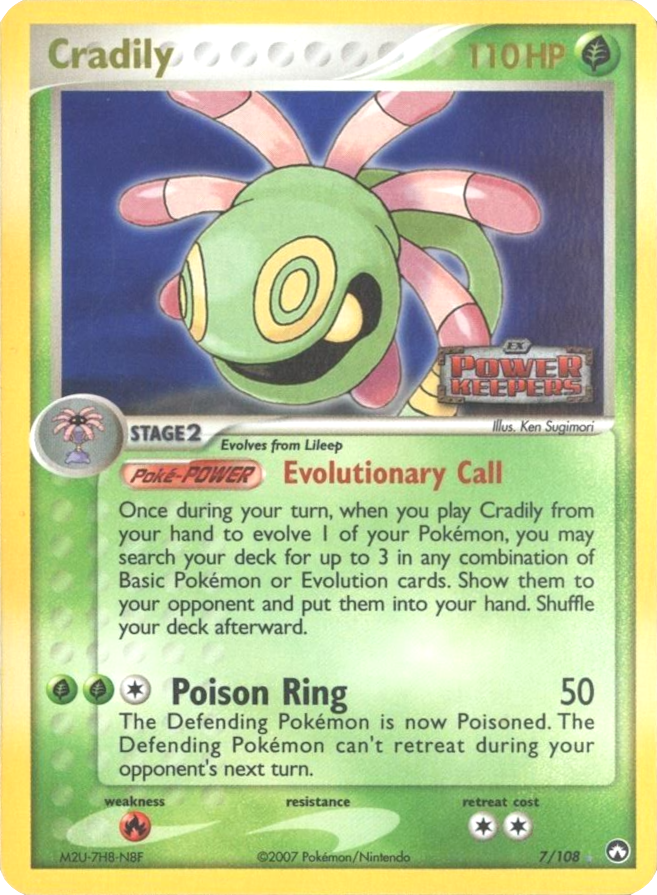 Cradily (7/108) (Stamped) [EX: Power Keepers] | Game Master's Emporium (The New GME)