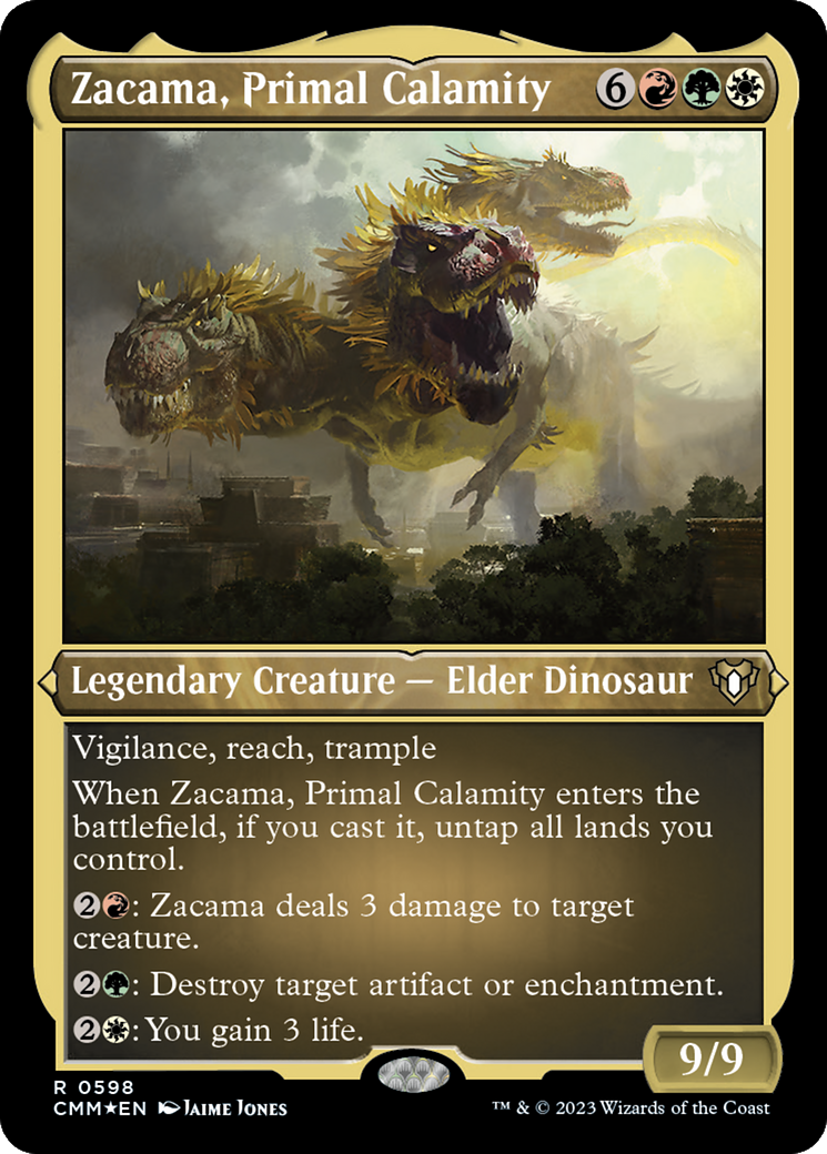 Zacama, Primal Calamity (Foil Etched) [Commander Masters] | Game Master's Emporium (The New GME)