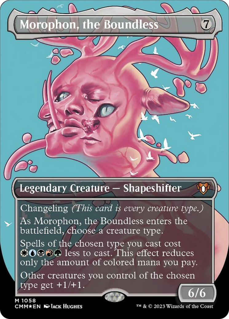 Morophon, the Boundless (Borderless Textured Foil Frame Break) [Commander Masters] | Game Master's Emporium (The New GME)