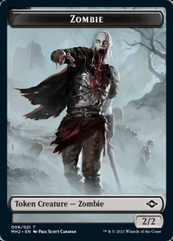 Treasure (21) // Zombie Double-Sided Token [Modern Horizons 2 Tokens] | Game Master's Emporium (The New GME)
