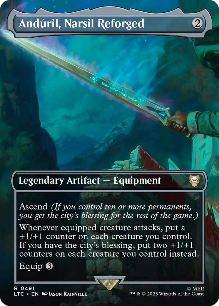 Anduril, Narsil Reforged (Borderless) [The Lord of the Rings: Tales of Middle-Earth Commander] | Game Master's Emporium (The New GME)