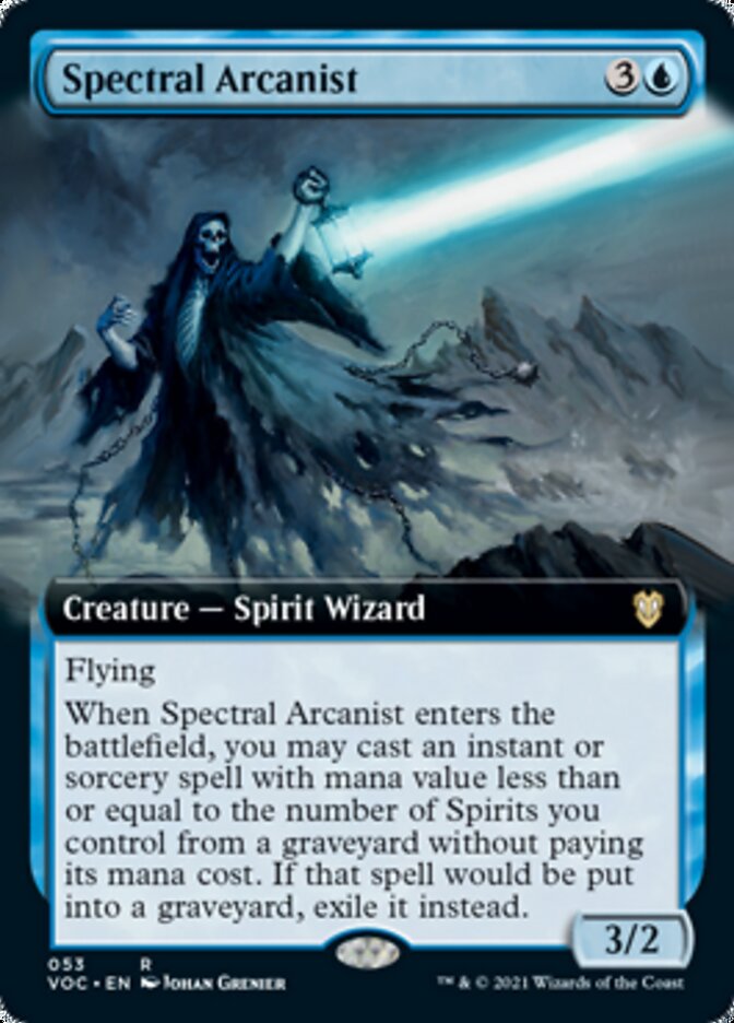 Spectral Arcanist (Extended Art) [Innistrad: Crimson Vow Commander] | Game Master's Emporium (The New GME)