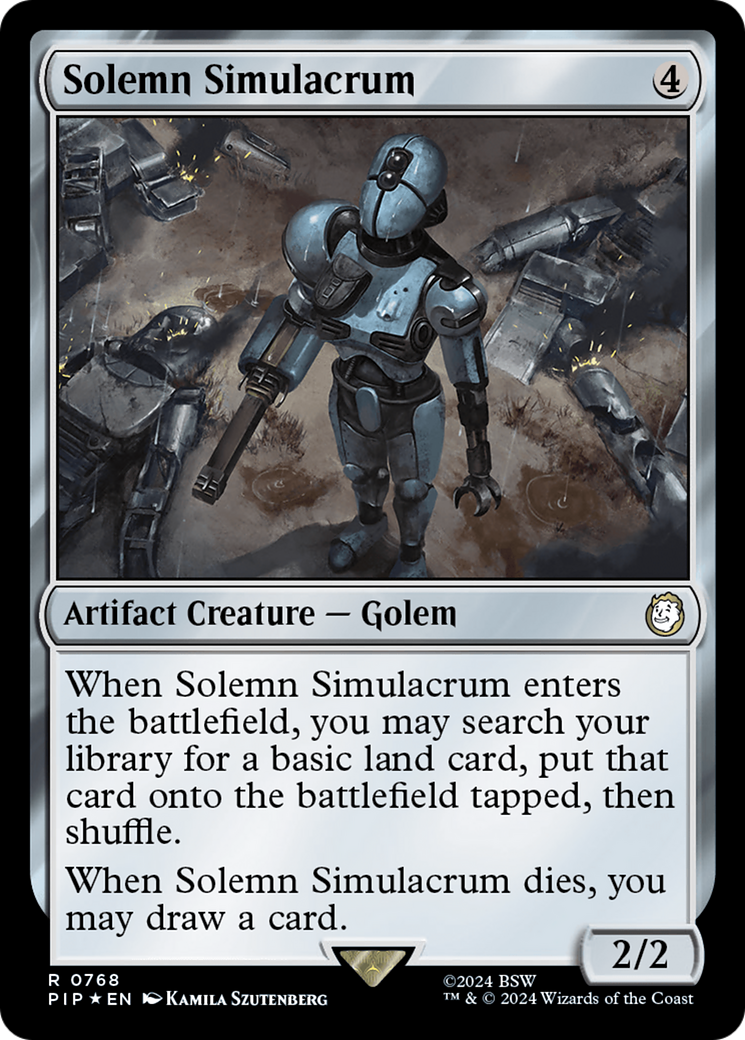 Solemn Simulacrum (Surge Foil) [Fallout] | Game Master's Emporium (The New GME)