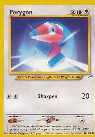Porygon (78/105) [Neo Destiny Unlimited] | Game Master's Emporium (The New GME)