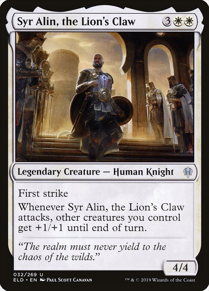 Syr Alin, the Lion's Claw [Throne of Eldraine] | Game Master's Emporium (The New GME)