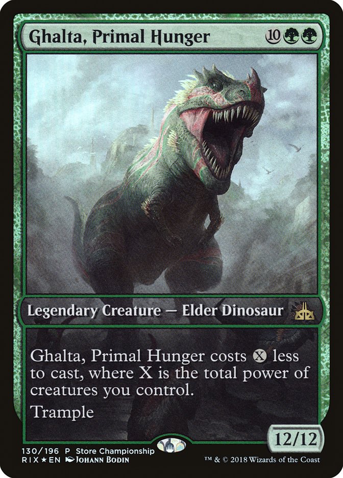 Ghalta, Primal Hunger (Store Championship) (Full Art) [Rivals of Ixalan Promos] | Game Master's Emporium (The New GME)