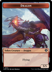 Saproling // Dragon (0021) Double-Sided Token [Commander Masters Tokens] | Game Master's Emporium (The New GME)