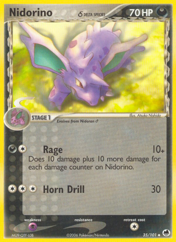 Nidorino (35/101) (Delta Species) [EX: Dragon Frontiers] | Game Master's Emporium (The New GME)