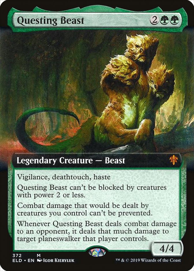 Questing Beast (Extended Art) [Throne of Eldraine] | Game Master's Emporium (The New GME)
