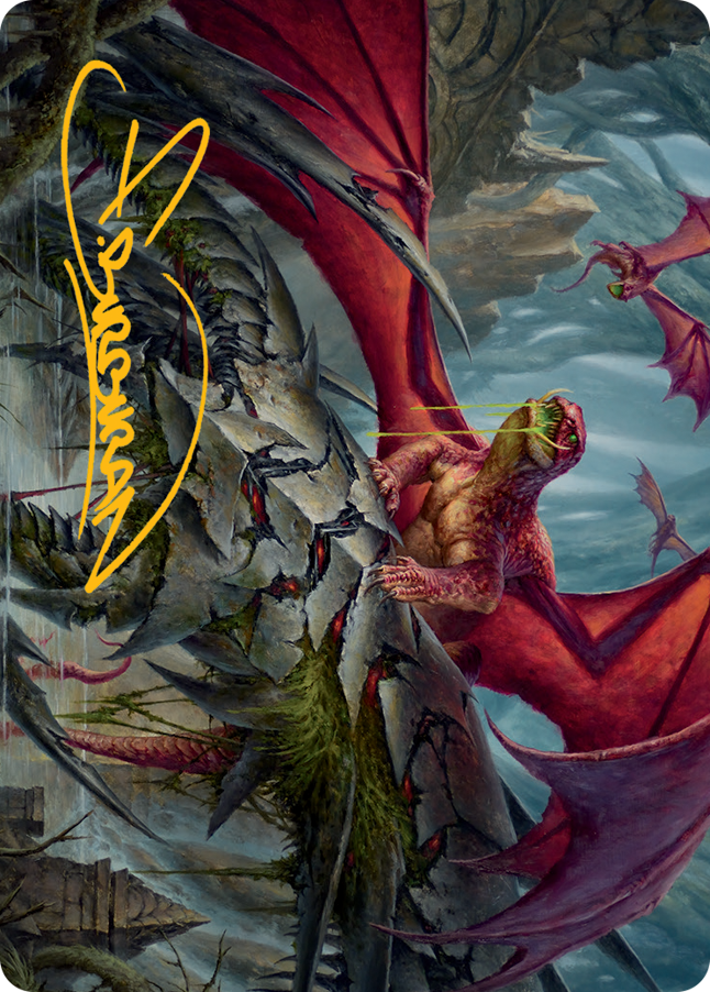 Hoarding Broodlord Art Card (Gold-Stamped Signature) [March of the Machine Art Series] | Game Master's Emporium (The New GME)