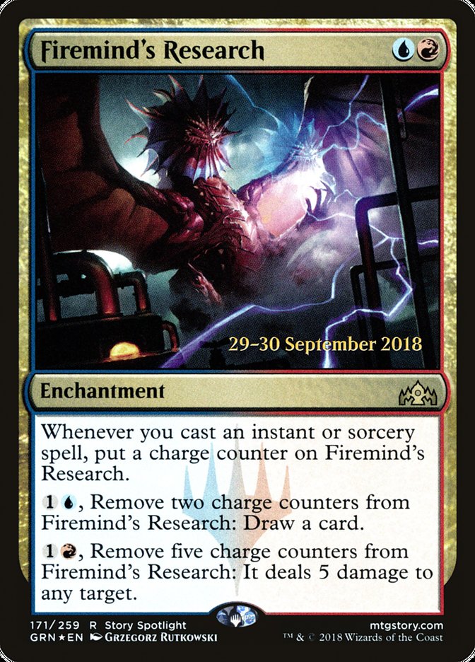 Firemind's Research [Guilds of Ravnica Prerelease Promos] | Game Master's Emporium (The New GME)