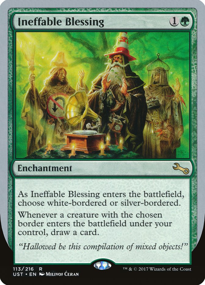 Ineffable Blessing ("choose white-bordered or silver-bordered") [Unstable] | Game Master's Emporium (The New GME)