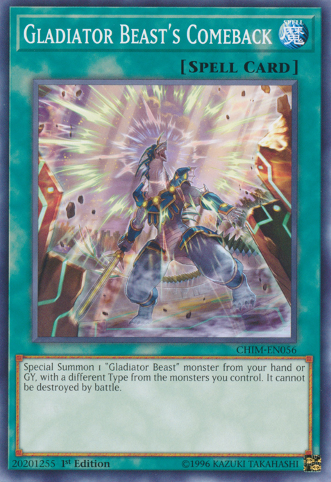 Gladiator Beast's Comeback [CHIM-EN056] Common | Game Master's Emporium (The New GME)