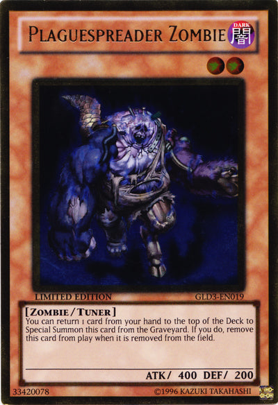 Plaguespreader Zombie [GLD3-EN019] Gold Rare | Game Master's Emporium (The New GME)