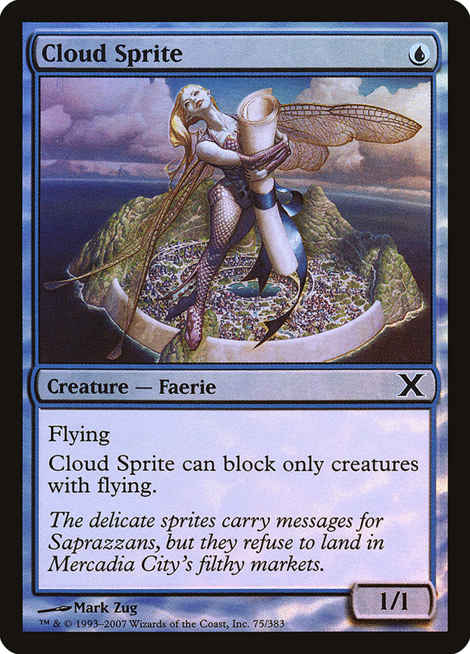 Cloud Sprite (Premium Foil) [Tenth Edition] | Game Master's Emporium (The New GME)