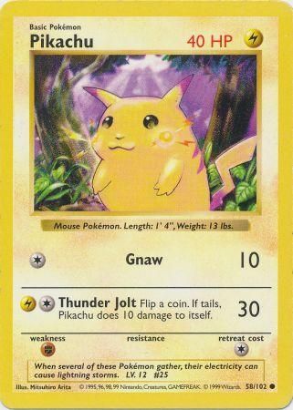 Pikachu (58/102) [Base Set Shadowless Unlimited] | Game Master's Emporium (The New GME)