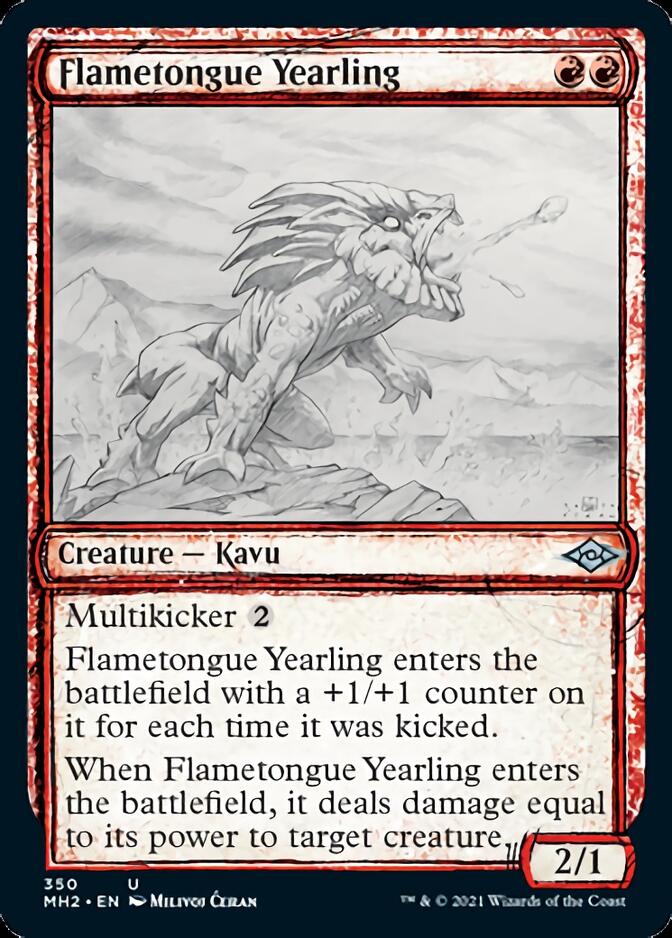 Flametongue Yearling (Sketch) [Modern Horizons 2] | Game Master's Emporium (The New GME)