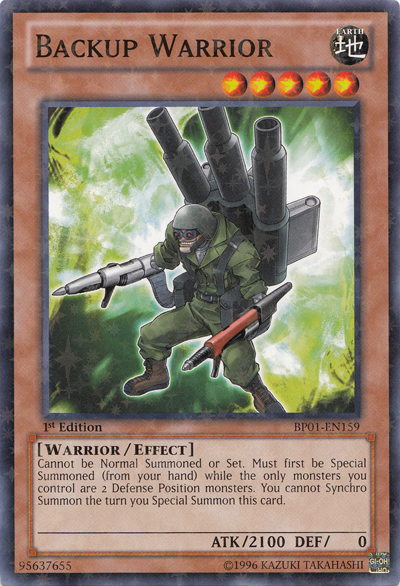 Backup Warrior [BP01-EN159] Starfoil Rare | Game Master's Emporium (The New GME)