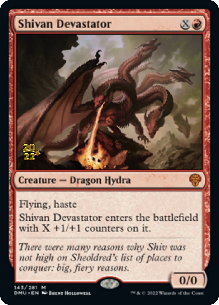 Shivan Devastator [Dominaria United Prerelease Promos] | Game Master's Emporium (The New GME)